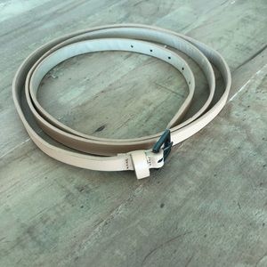 BCBGeneration Double Wrap Tan Leather Belt